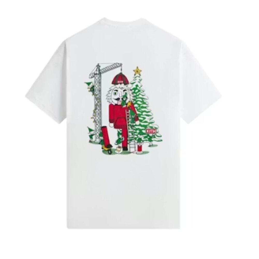 Kith Men's White Kithmas Elf Factory Tee Size L